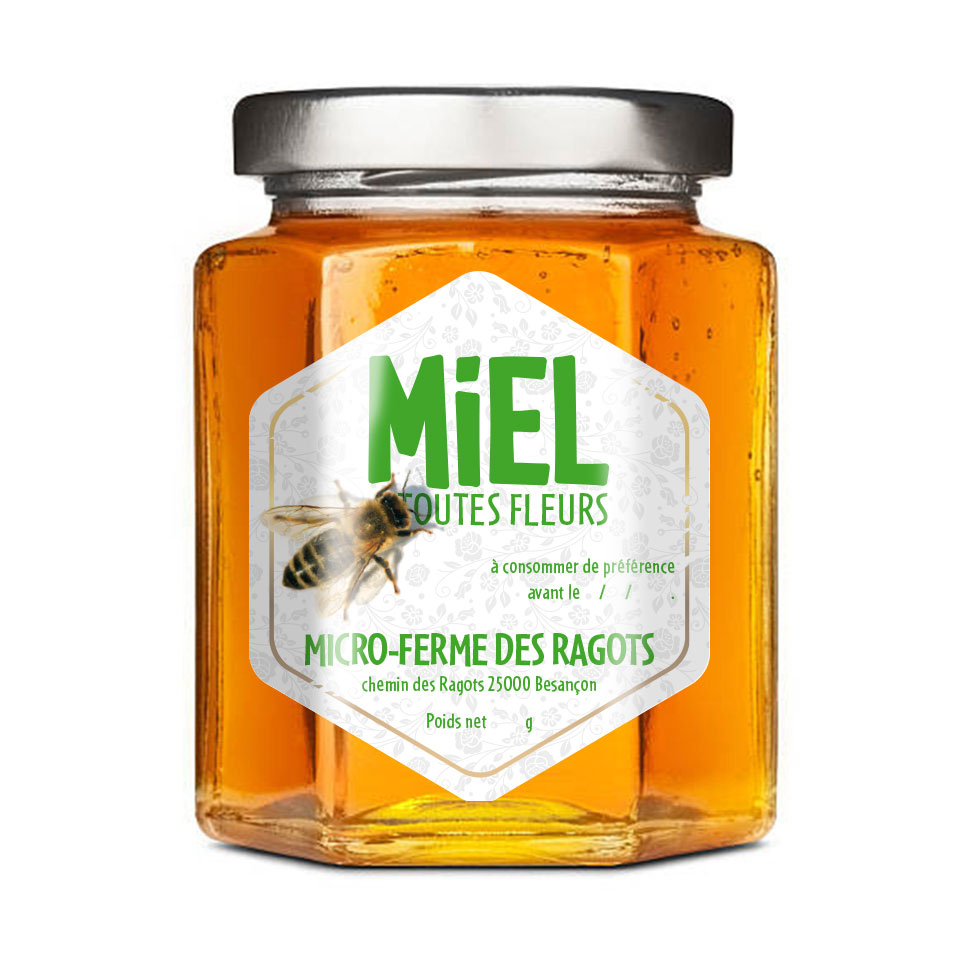 étiquette pot de miel